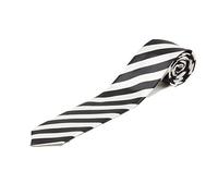 Cravate noire et blanche rayée étoit