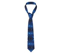 Cravate pour homme avec motif étoile bleue. Cravates de qualité supérieure avec motifs classiques, parfaites pour les affaires, les mariages et les événements formels.
