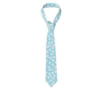 Cravate pour homme en polyester avec imprimé mignon pour dentiste hygiéniste dentaire Bleu fantaisie pour fête de mariage marié garçon d'honneur