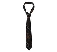 Cravate pour Homme Roses or noir marbre Necktie pour Accessoires