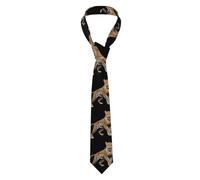 Cravate pour homme WHJDPP Fierce Leopard Impression Confort Durabilité pour les affaires, le quotidien, le travail, les anniversaires, les mariages, les fêtes