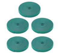 Cravate pour Plantes Attache de Jardin Crochet et Boucle Wrap 5 Rouleaux Sangle en Nylon Auto-adhésive découpable réutilisable pour Support de Plante redressage d'arbre Vert foncé