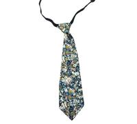 Cravate pré-nouée pour femme et homme avec imprimé papillon et floral - Chemises d'étudiant pour campus - Cravate noire - Accessoires de costume pré-noués, cravate florale, taille unique