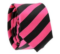 Cravate Rayures Larges Rose et Noire - Cravate rayée