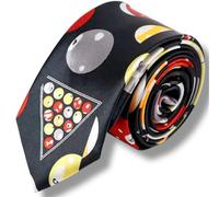 Cravate slim originale et fantaisie "Billard", finitions main