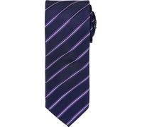 Cravate sport homme Premier avec motif à rayures RW5237 (taille unique) (Bleu marine / Violet)