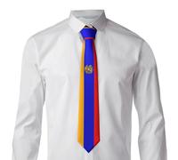 Cravate tendance pour homme Longueur 145 cm Largeur 8 cm Classique Fantaisie Adulte, Drapeau Arménien