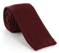 cravate tricot "bordeaux lie-de-vin" finitions main