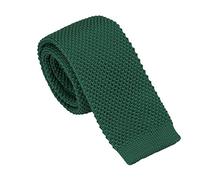 cravate tricot homme, vert-foncé, finitions main