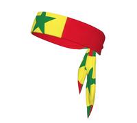 Cravate unisexe avec drapeau du Sénégal - Bandeau réglable pour course à pied, tennis, sport, entraînement, karaté