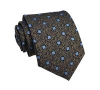 Cravate vintage rayée 8 cm Cravate pour homme Motif floral Marron Noir Rétro Business Formelle, Couleur 15, taille unique