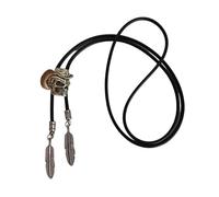 Cravate Western Bolo pour homme adulte en cuir PU Cravate réglable Collier Pendentif Cravates Cowboy Costume Cravate Cravate Cravate