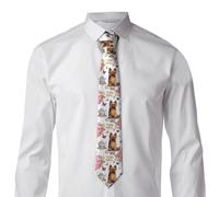 Cravate Yorkshire Terrier Goûter Papillons Fleur Cravates Pour Hommes Formelle Cravates Homme Réglable Cravate Étroite Pour Travail Fête Entreprise