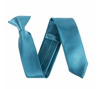 Cravates à clipser en satin pour enfants - Bleu sarcelle, bleu sarcelle, taille unique