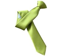 Cravates à clipser en satin pour homme, citron vert, Clip On Tie Length: 20 inches
