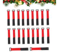 Cravates de guirlande de Noël - 14,2 x 1,8 cm - Fil de pin artificiel - Crochets et boucles verts réglables - Crochets et boucles de Noël pour escaliers - Railings Fences Mantles Home Offices