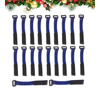 Cravates de guirlandes de Noël - Nylon 15 x 2 cm | Bandes décoratives réglables avec lot de 20 pièces, rampes d'escalier, clôtures, guirlandes de Noël | Maison de ferme scolaire