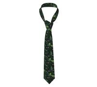 Cravates De Mariage Chat Noir Se Cachant Dans Les Feuilles Homme Cravate De Fête Étroit Cravates Classique Cravate Pour Affaires Travail Bureau