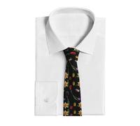 Cravates de mode Cravates d'affaires pour hommes fines pour fête de mariage,Tulipe noire