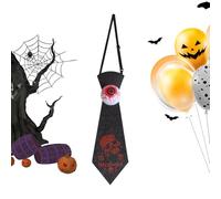 Cravates d'Halloween | Cravate tête de mort | Nœud papillon lumineux | Attrayant | Port confortable | 25 x 18 x 0,5 cm | Pour hommes et jeunes Halloween Cosplay Exposition Stage