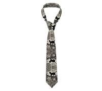 Cravates Homme Black Cat In Strange Forest Cravate Pour Hommes Formelle Tie Polyvalente Cravate Pour Diplômes Cadeau D'Affaires