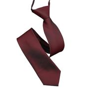 Cravates Homme Cravate paresseuse for homme, couleur unie, slim, fermeture éclair, rouge, noir, bleu, marron, slim, for costume, fête de mariage, chemise, accessoires, cadeau(Colored-6)