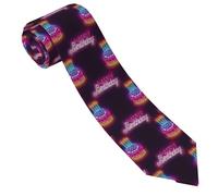 Cravates Homme Joyeux Anniversaire À Light Bulb Tie Originale Cravate Pour Hommes Élégante Mariage Cravates Pour D'Affaires Diplômes Cadeau