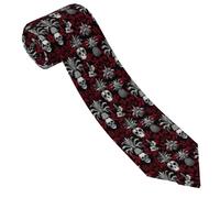 Cravates Homme Motif Gothique Ananas Et Crâne Tie Originale Cravate Pour Hommes Classique Mariage Cravates Pour D'Affaires Cadeau Travail