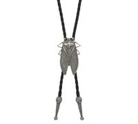 Cravates Occidentales Pour Hommes, Conception De Pendentif Cigale, 15,7 À 27,5 Pouces De Long, Cravate En Simili Cuir, Cravate Western Cosplay, Fermoir En Métal Robuste Et Corde Flexible, Pour Vêtemen