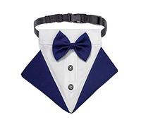 Cravates Pour Animaux Chien Formel Bandana Tuxedo Foulard avec nœud papillon de mariage Thinking Outfit Accessoires for vêtements de chien Costume Costume Gentleman Neckerchief Cravate Pour Chien Noel