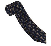 Cravates pour homme - Cravate confortable pour homme - Motif ciel étoilé - Imprimé phénix doré - Pour affaires, mariage, fête des pères, anniversaire