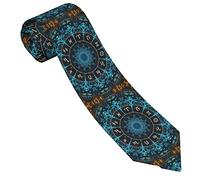Cravates pour hommes Cercle magique drôle avec signe du zodiaque imprimé décontracté formel élé cravate pour hommes 3,15 "/ 8 cm pour les mariages, les fêtes, les affaires, le travail quotidien