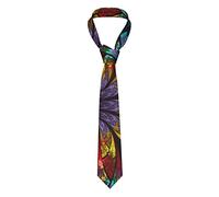 Cravates pour hommes, fleur vitrail Cravates pour hommes Cravates d'affaires Cravate de costume doux Mariage Gentleman Cravate formelle