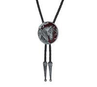 Cravates Western En Cuir Bolo Tie Pour Hommes - Insigne Ovale En Relief Tête De Cheval Cravate Bola Cravate Taille Basse Tendance Rétro, Accessoires De Chemise De Costume De Mode Hip Hop Cadeau De