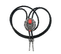 Cravates Western En Cuir Bolo Tie Pour Hommes - Totem Plume Bohème Rétro Turquoise Cravate Tendance Cravate Bola, Accessoires De Chemise De Costume De Mode Hip Hop Cadeau De Bijoux De Nouveauté, R