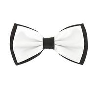 cravateSlim Noeud Papillon Double Blanc - Noeud Papillon Homme Bicolore - Mariage, Cérémonie - Accessoire Chemise et Costume