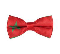 cravateSlim Noeud Papillon Drapeaux du Monde - Noeud Papillon Homme Prénoué (Drapeau Marocain)