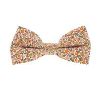 cravateSlim - Noeud Papillon Liberty Orange - Noeud Papillon Homme Fleuri - Mariage Champetre à Fleurs - Cérémonie Thème Floral