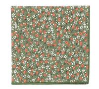 cravateSlim - Pochette de Costume Liberty Vert Sauge et Corail - Mouchoir de poche Homme Fleuri - Accessoire à Fleurs pour Veste - Mariage Champetre Thème Floral