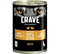 Crave Nourriture Humide pour Chien Adulte avec Dinde et Poulet, 6 boîtes de 6 x 400 g - Nourriture pour Chien Humide à Haute teneur en protéines et sans céréales, fabriquée avec du Poulet et de la