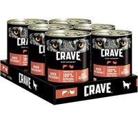 Crave Nourriture Humide pour Chien Adulte avec Saumon et Dinde, 6 boîtes de 400 g - Nourriture pour Chien Humide de qualité supérieure à Haute teneur en protéines et sans céréales, fabriquée avec du