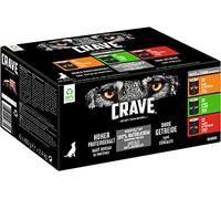 Crave Nourriture Humide pour Chien Adulte, en pâté, 6 boîtes, 6 x 400 g - Nourriture pour Chien Humide en 3 variétés différentes, avec 100% de protéines Naturelles sans ajout de céréales