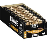 CRAVE Nourriture pour Chat - sans céréales, Riche en protéines - Pâtée au Poulet et à la Dinde - 11 x 4 x 85 g - 3740 g