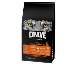 CRAVE Nourriture sèche avec dinde et poulet 11.5kg pour chiens adultes