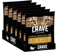 Crave Nourriture sèche pour Adulte à la Dinde et au Poulet, 6 sachets de 750 g, Nourriture sèche de qualité supérieure avec Haute teneur en protéines et sans céréales, fabriquée avec du Poulet 100%