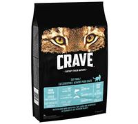 Crave Nourriture sèche pour Adulte avec Saumon et Poisson Blanc, 7 kg (1 Sachet) - Nourriture sèche de qualité supérieure pour Chat à Haute teneur en protéines et sans céréales - Fabriquée avec du