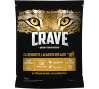 Crave Nourriture sèche pour Chat Adulte 1+ avec Poulet et Dinde, 1 Sachet (1 x 750 g)