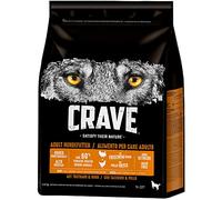 Crave Nourriture sèche pour chien adulte 1+ avec poulet et dinde, 1 sachet (1 x 2,8 kg)