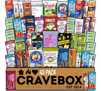 CraveBox Das Deluxe Gesunde (30 Count) - Sortiment Sortiment Bündel Von Fruchtsnacks, Müsliriegel, Popcorn, Veggie-Chips, Kaubonbons