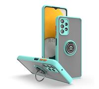 CRAVEN Coque pour Samsung Galaxy A13 4G Étui avec Ring Anneau Support Antichoc Protection Case Cover Fixation Magnetic Magnétique Mince Souple Silicone Housse Bumper, Bleu Ciel